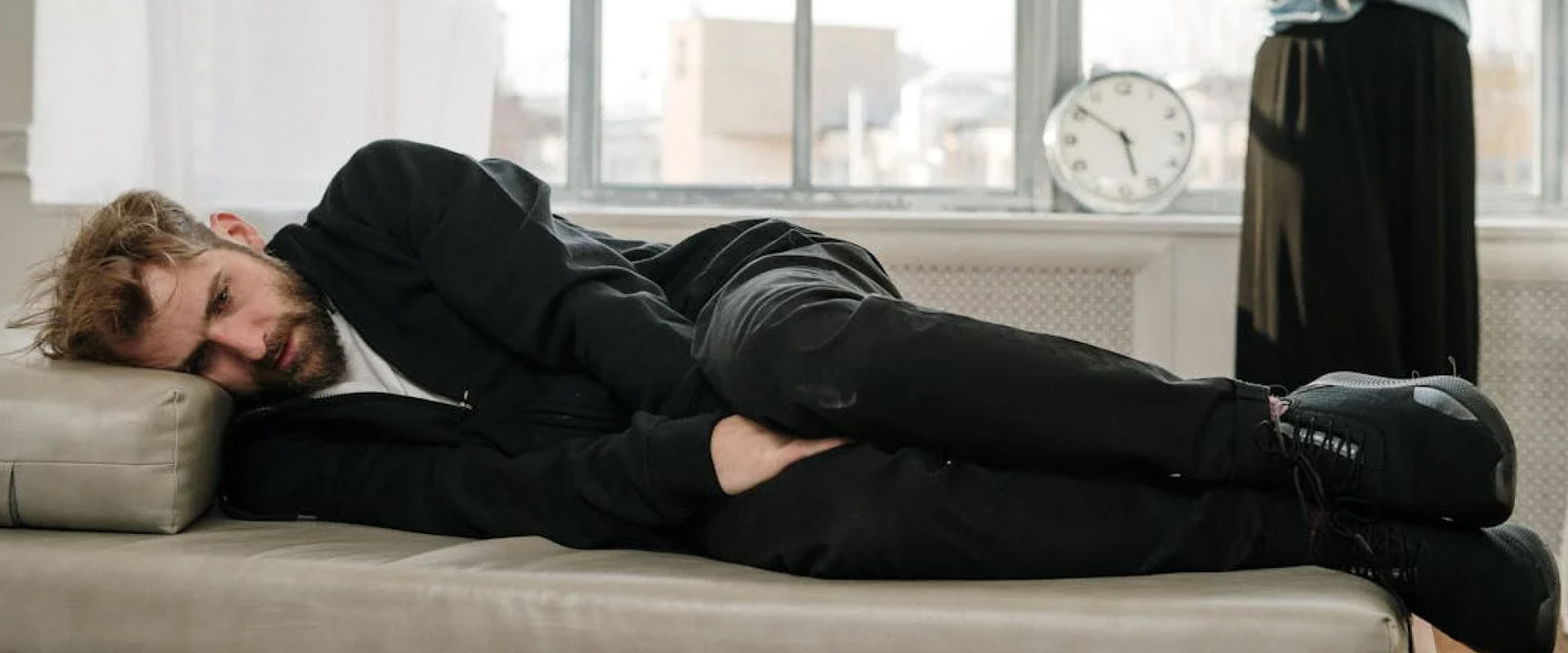 man depressed about business